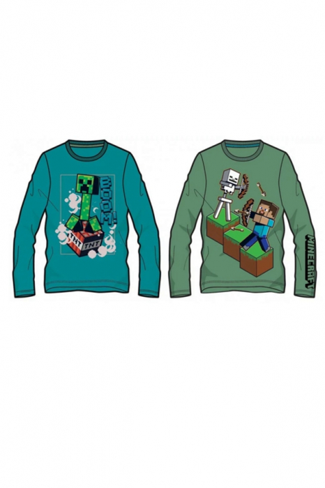 Set de 2, tricou cu maneca lunga Minecraft [1]
