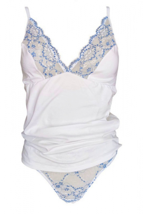 Set maiou si chiloti dama Magic dream, model 8167, Alb,  S [1]