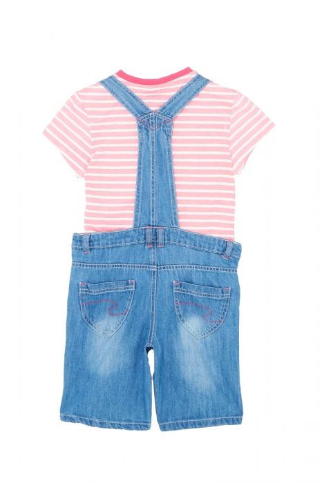 Set salopeta jeans si tricou fete,Lee Cooper [2]
