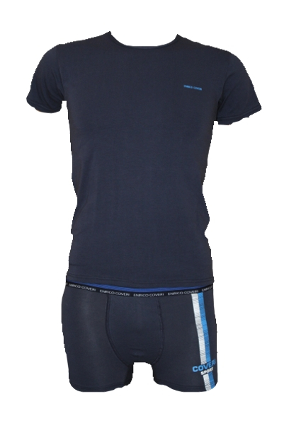 Set tricou si boxeri baieti Enrico Coveri, albastru, 9/10 ani [1]