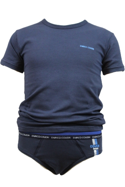 Set tricou si chiloti baieti Enrico Coveri Ec4108, albastru, 9/10 ani [1]