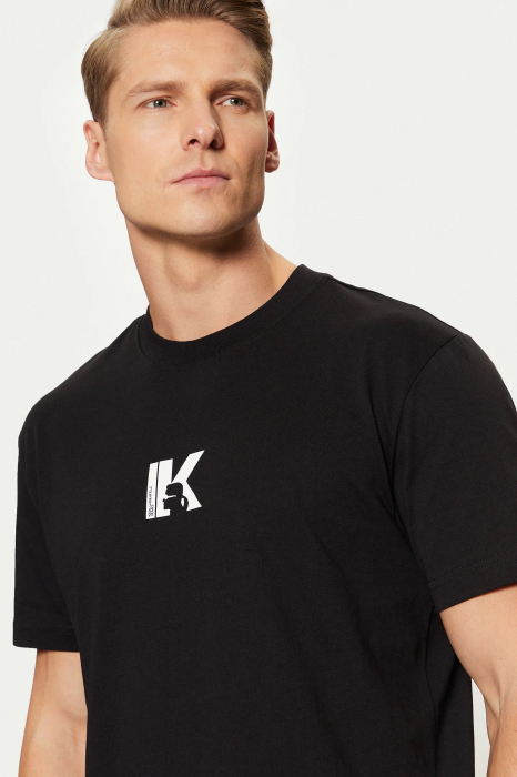 Tricou bărbați Karl Lagerfeld Jeans logo KL negru/alb A1M17044 [4]