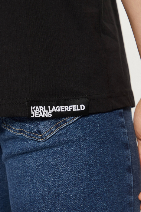 Tricou bărbați Karl Lagerfeld Jeans logo KL negru/alb A1M17044 [5]