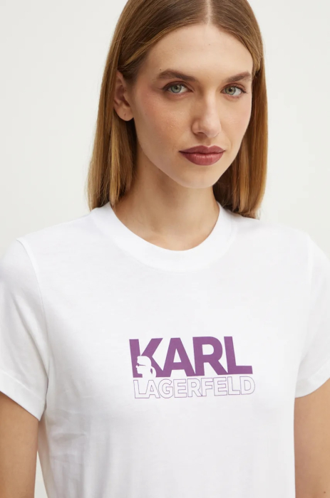Tricou dama din bumbac Karl Lagerfeld  24WW1703 [4]
