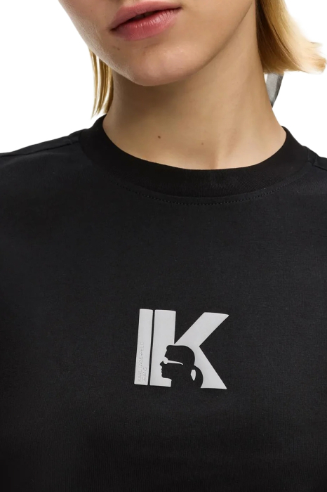 Tricou damă Karl Lagerfeld Jeans negru slim cu logo KL B2W17064 [3]