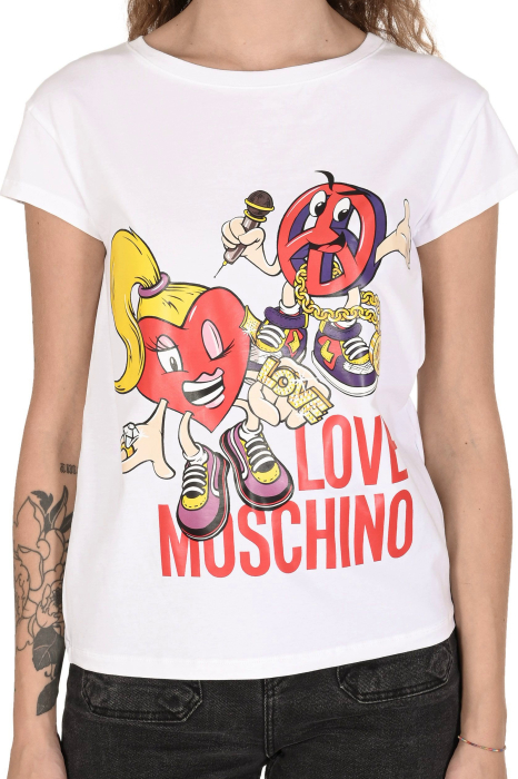 Tricou dama Love Moschino Cartoon Graphic Tee [3]