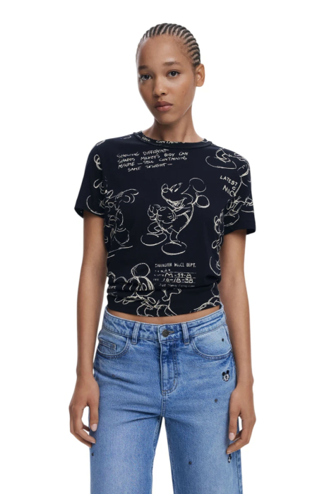 Tricou dama Desigual din bumbac MICKEY SKETCH [1]