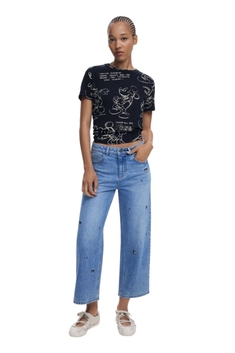 Tricou dama Desigual din bumbac MICKEY SKETCH [3]