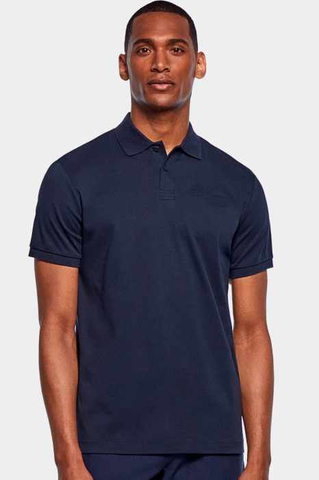 Tricou polo Hackett London Am Emboss Bk HM563185 [1]