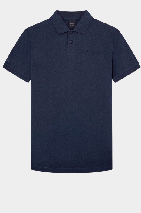 Tricou polo Hackett London Am Emboss Bk HM563185 [2]