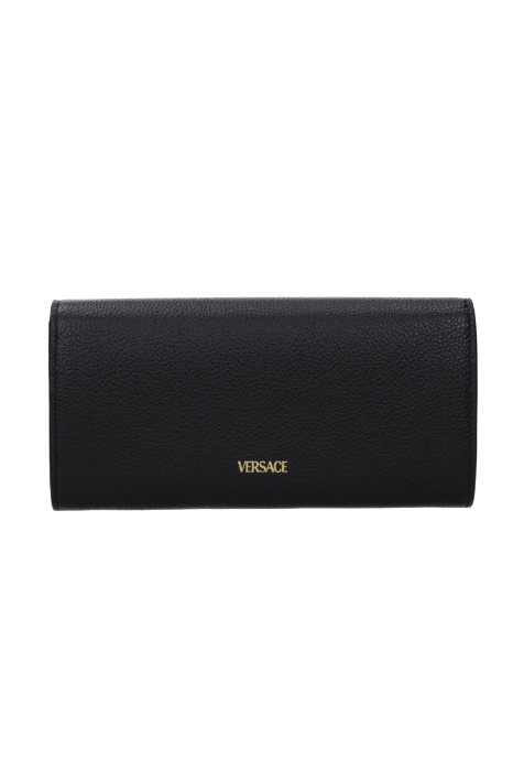 Portofel dama Versace F86332 negru din piele naturala cu logo [2]