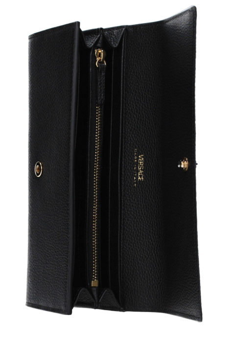 Portofel dama Versace F86332 negru din piele naturala cu logo [3]