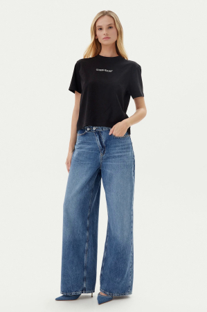 Guess W5YA2G Women's Asymmetrical Wide-Leg Jeans [2]