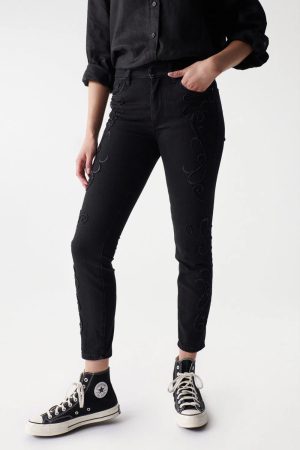 Blugi dama - Blugi dama Salsa Jeans skinny cu talie inalta