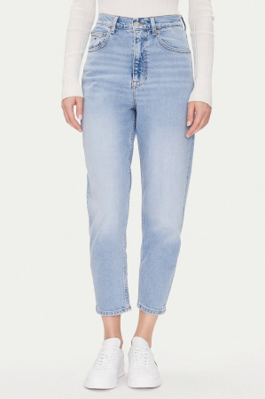 Blugi dama - Tommy Jeans DW0DW20041 light blue women’s mom fit cropped jeans