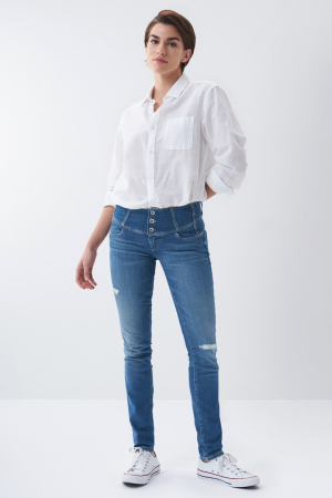 Toate Produsele - Blugi dama Salsa Jeans regular-fit din denim