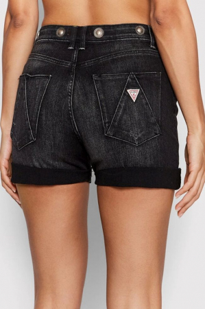 Pantaloni scurti Guess din denim cu detalii cu aspect deteriorat [1]