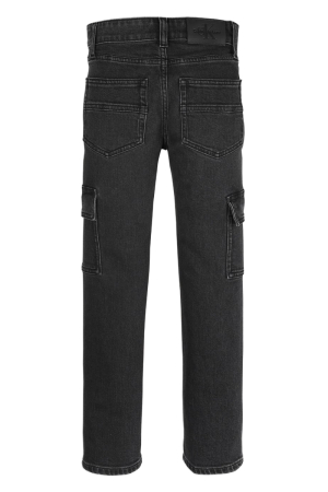 Blugi baieti Calvin Klein IB0IB02520T negri stil cargo cu buzunare [2]