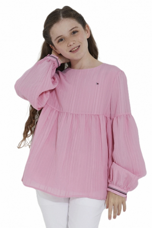 Bluze copii - Bluza copii Tommy Hilfiger Textured Stripe Top
