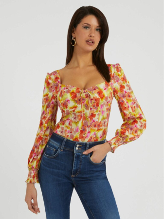 NOUTATI - Bluza dama Guess cu maneci bufante W3YH52