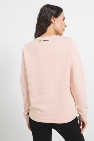 Bluza dama Karl Lagerfeld din amestec de bumbac organic cu logo brodat [1]
