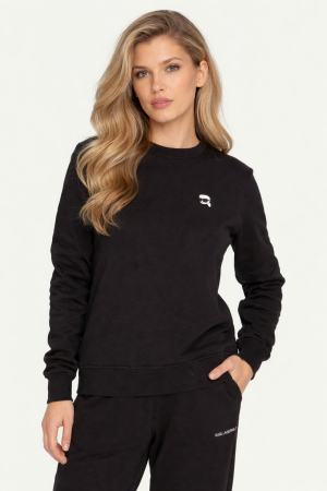 Pulovere dama - Bluza dama Karl Lagerfeld IKON A1W20014 Regular Fit bumbac organic