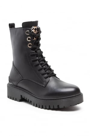 Bocanci  dama Guess de piele cu logo metalic [1]