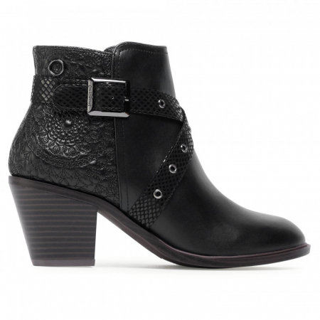 Botine dama - Botine Desigual de piele ecologica cu toc inalt