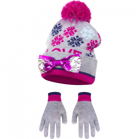 Sepci si caciuli copii - Set Caciula + manusi pentru fetite Frozen