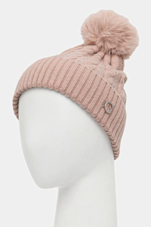 Guess Women’s Beanie with Pom-Pom and Metal Appliqués [1]