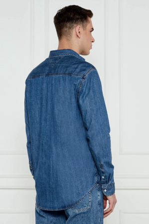 Camasa Tommy Jeans din denim cu capse [1]