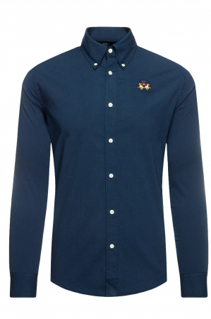 Camasa La Martina Slim fit cu logo brodat CCMC02 [4]