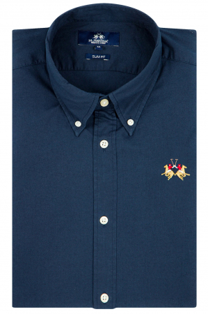 Camasa La Martina Slim fit cu logo brodat CCMC02 [5]
