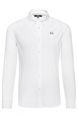 Camasa La Martina Slim fit cu logo brodat CCMC02 [4]