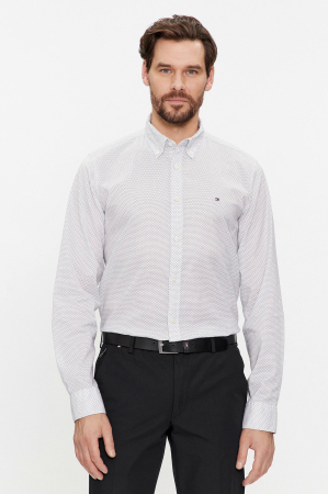 BARBATI - Camasa Tommy Hilfiger Flex Fitted cu imprimeu micro