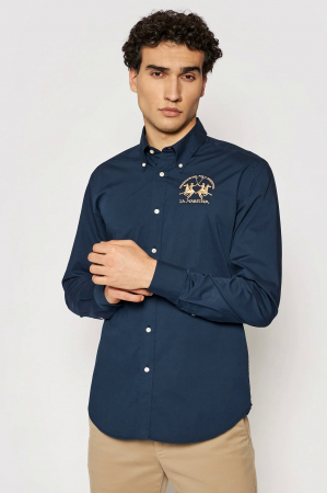 Camasi barbati - Camasa La Martina regular fit cu logo brodat CCMC01