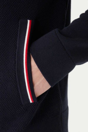 Cardigan barbati Tommy Hilfiger bleumarin cu fermoar si logo [4]