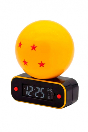 Accesorii Copii - Ceas desteptator cu lampa, Teknofun, Negru/Portocaliu
