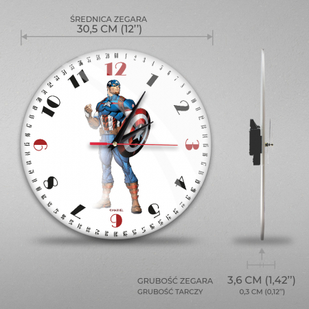 Ceas perete Avengers Captain America [1]