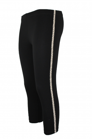Colanti dama capri 3/4, Lolami,Negru/Bej, marime M/L [1]