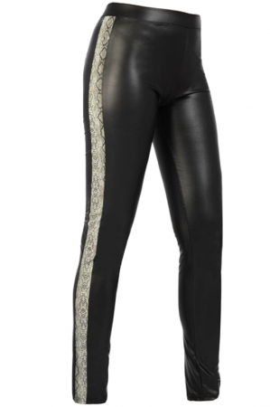 Colanti - Colanti dama gladys din piele ecologica,Negru, marime S/M