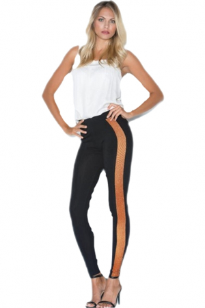 Super Reduceri -30%  Use code MEGA30 - Colanti dama  Jadea model 4175,Negru/Bronz, marime L/XL