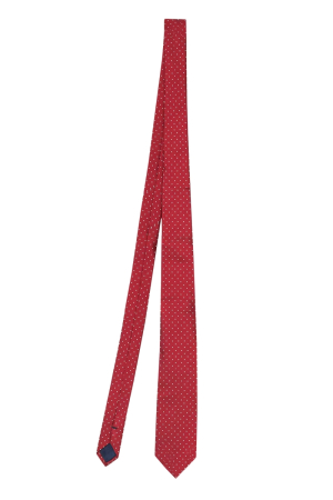 Accesorii - Cravata Tommy Hilfiger MW0MW39123 rosie cu buline din matase eleganta