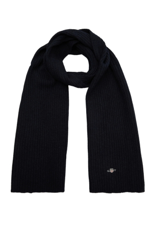 NOUTATI - Fular barbati  din amestec de lana cu logo brodat Gant