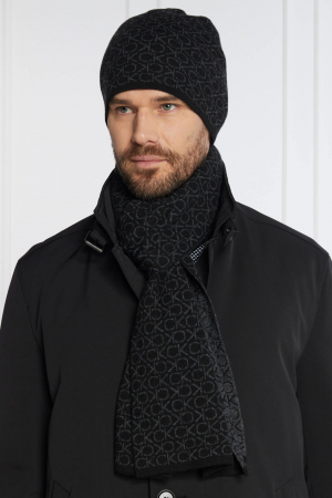 Men's Scarf and Hat Set Calvin Klein Monogram Scarf+Beanie K50K511026 [1]