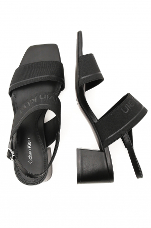Sandale Calvin Klein cu toc masiv si insertii de piele [3]