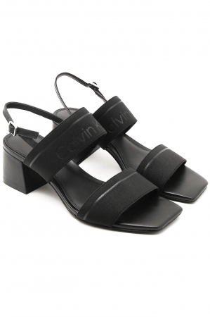 Sandale Calvin Klein cu toc masiv si insertii de piele [2]
