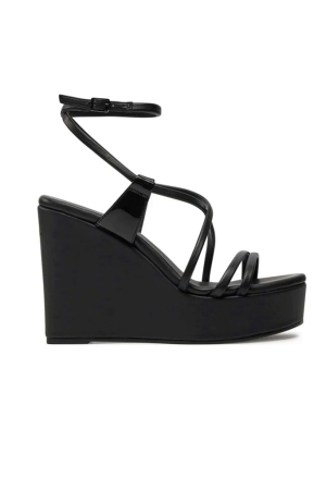 Sandale dama - Sandale Calvin Klein Wedge Sandal 70 Lth HW0HW01952