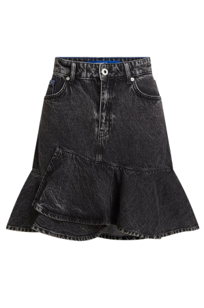 Fusta mini Karl Lagerfeld Jeans din denim cu volane [4]