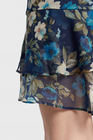Fusta Guess din sifon cu terminatie cu volane [2]